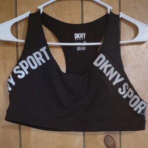 DKNY Sport Black Racerback Sports Bra